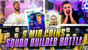 FIFA 22: 5 MIO COINS Squad Builder Battle 🔥🔥 Gamerbrother vs Wakez !!