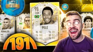 98 PELÉ NO FUT DRAFT 191!!! TIME ABSURDO!!! 🚔🔵🔵 FIFA 22!!