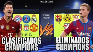 Equipos ELIMINADOS de la CHAMPIONS vs Equipos CLASIFICADOS a OCTAVOS | Experimentos Fifa 22