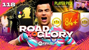 I opened the 84+ PLAYER PICK and got...FIFA 22 Road to Glory #118