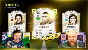 OMG 94 R9 RONALDO! INSANE 20 ICON PLAYER PICK CHALLENGE VS CASTRO1021!  | FIFA 22 ULTIMATE TEAM
