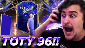 INACREDITÁVEL!! TIREI UM TOTY 96 INSANO NO PACK OPENING DO FIFA 22!!