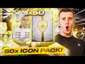 OTWIERAM 50x PACZKA z IKONĄ!!! TRAFILIŚMY RONALDO NAZARIO! FIFA 22 Ultimate Team
