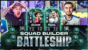 FLASHBACK GRIEZMAN VS FLASHBACK BENZEMA SQUADBUILDER BATTLESHIP  WAGER 😱 vs IAMTABAK FIFA 22