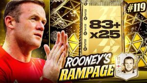 WIN IN MY 83+ x25 PACK!! ROONEY'S RAMPAGE #119 (FIFA 22)