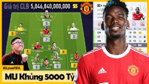 Trải Nghiệm Đội Hình MANCHESTER UNITED 5000 TỶ Cực Khủng Với: POGBA BTB +7, RIO & VIDIC ICON +6