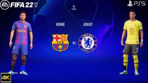 FIFA 22 PS5 | Barcelona Vs Chelsea | Ft. Ronaldo, Neymar, Lewandowski| Champions League 2022/23 | 4k