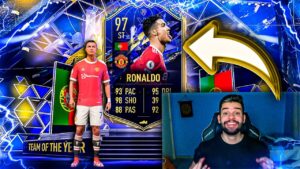 TIREI O CR7 97 TOTY no PACK DE 5MIL MOEDAS!! ABSURDO* FIFA 22 Ultimate team