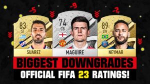 FIFA 23 | TOP 25 OFFICIAL BIGGEST RATING DOWNGRADES! 💀😲 ft. Maguire, Suarez, Neymar…