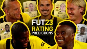 Moukoko, Modeste, Brandt & Wolf predict their FIFA 23 ratings! | BVB x eFootball