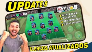 SAIU NOVO UPDATE 8 DO FIFA 16 MOBILE MODO OFFLINE,COM ELENCOS 22-23,UNIFORMES E MINI FACES ATUAIS