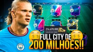 TOP! 🔥 MONTEI TIME FULL MANCHESTER CITY PRO INSCRITO C/ 200 MILHÕES DE COINS 😱🤑 - FIFA MOBILE 2022