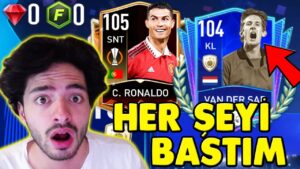 HER ŞEY BİTTİ ! 105 RONALDO İÇİN HER ŞEYİ BASTIM (Paket Açılımı) FIFA Mobile