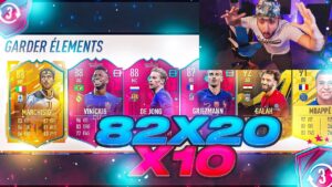 J'OUVRE X10 PACK 82X20 ( c'est une dinguerie ) ! FIFA 23