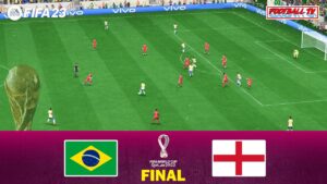 FIFA 23 - Brazil vs England - Final FIFA World Cup Qatar 2022 - Full Match All Goals - PC Gameplay
