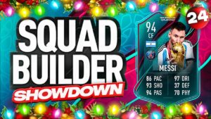 Fifa 23 Squad Builder Showdown Advent Calendar!!! LIONEL MESSI Day 24 vs AJ3!!!