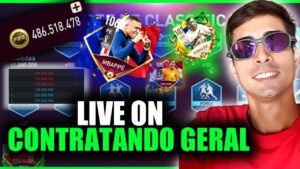 LIVE ON 😊 FAZENDO CONTRATAÇÕES E JOGANDO 1X1 👑 FIFA MOBILE 23