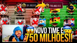 LOUCURA?! 😱 VENDI MEU TIME TODO E FUI P/ 750 MILHÕES 🔥🤑 | MONTEI TIME BOM & BARATO - FIFA MOBILE 22