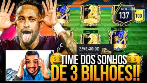 ABSURDO! 😱 TIME DOS SONHOS DE 3 BILHÕES DE COINS 🤑 | MELHOR ELENCO DO FIFINHA 🔥🔥 - FIFA MOBILE 2023