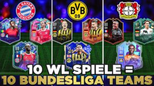 10 WL SPIELE ABER 10 verschiedene BUNDESLIGA TEAMS in FIFA 23