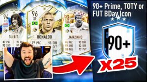 25x 90+ Prime/TOTY/FUT Birthday Icon Packs!!