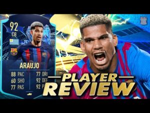 92 TEAM OF THE SEASON MOMENTS ARAUJO SBC PLAYER REVIEW!  - FIFA 23 Ultimate Team