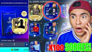 ABRO MAS DE 100 SOBRES "CHAMPIONS LEAGUE" en FIFA MOBILE 😱*ME SALE JUGADOR ÍCONO con 111 DE GRL*