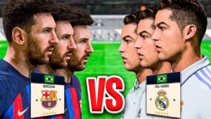 Coloquei um TIME SÓ DE MESSI e um SÓ DE CR7 no BRASILEIRÃO! Qual foi melhor? 😂 │ FIFA Experimentos