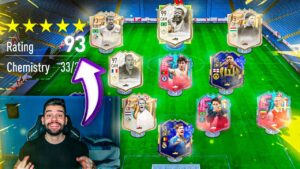 MEU DEUS! CONSEGUI 93 ⭐️ NO FUT DRAFT DO FIFA 23! RECORDE MUNDIAL!