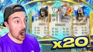 20 X 90+ ICON UPGRADES ON FIFA 23!!