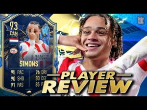 93 TEAM OF THE SEASON SIMONS PLAYER REVIEW! XAVI SIMONS - FIFA 23 Ultimate Team