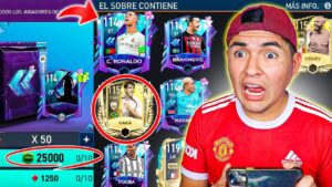 ABRO 50 SOBRES DE CRISTIANO RONALDO en FIFA MOBILE ¿ME SALE? 😱 *ME SALE DOS ÍCONOS*