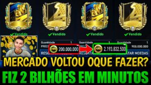 MERCADO VOLTOU🔥 E FIZ 2 BILHÕES DE COINS EM MINUTOS🤑"COM NOVO MERCADO" FIFA MOBILE 23