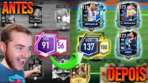 🔥 TRANSFORMEI A CONTA DE INSCRITO 🔥 NO FIFA MOBILE 23 E AUMENTEI 16 DE GER NO TIME
