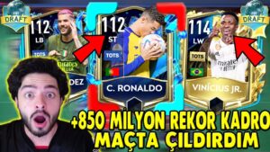 YUHH +850 M COINS TARİHİ REKOR KADRO(İMKANSIZ MAÇ) FUT DRAFT FIFA Mobile