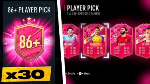 FIFA 23 30 x 1 of 4 86+ Futties Player Pick Packs!