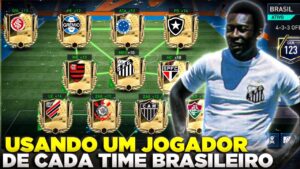 TOP!😱🇧🇷 MONTEI UM TIME COM 1 JOGADOR DE CADA TIME BRASILEIRO | FIFA MOBILE 23