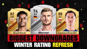 FC 24 | BIGGEST WINTER RATING DOWNGRADES IN EA FC 24! 😱🔥 ft. Werner, Rashford, Lewandowski…