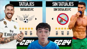 ¡JUGADORES CON TATUAJES vs JUGADORES SIN TATUAJES en FC24!