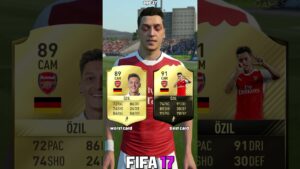 MESUT OZIL worst vs best card in EVERY FIFA! (10-23)⚽#shorts #fifa #eafc24 #fc24 #fifa23 #ozil
