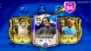 My Team Upgrade! We Have 95 Rated Ronaldinho, Zico, Kompany!! FC Mobile 24